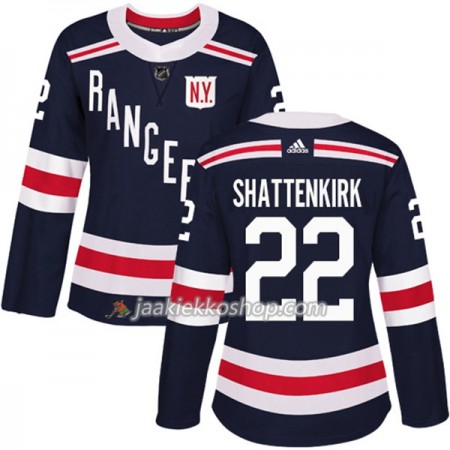 Nainen NHL New York Rangers Pelipaita Kevin Shattenkirk 22 Adidas 2017-2018 Tummansininen 2018 Winter Classic Authentic